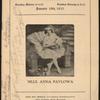Program for Anna Pavlova's appearance at the Schenley Theatre, Pittsburgh, January 19, 1915