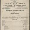 Program for Anna Pavlova's appearance at the Boston Theatre, March 6, 1915