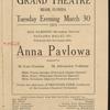 Program for Anna Pavlova's appearance at the Grand Theatre, Miami, Florida, March 30, 1915