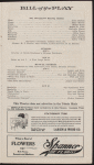 Program for Anna Pavlova's appearance at the Valentine Theatre, Toledo, Ohio, April 22, 1915