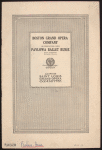 Program for Anna Pavlova's appearances with the Boston Grand Opera Company, October, 1915