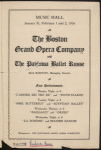 Program for Anna Pavlova's appearance at the Cincinnati Music Hall, 1916