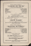 Program for Anna Pavlova's appearance at the Cincinnati Music Hall, 1916