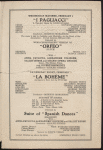 Program for Anna Pavlova's appearance at the Cincinnati Music Hall, 1916