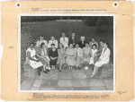 1946. Back row: Unidentified man, George Cole, John Malcolm Brinnin, Jerre Mangione, Clara Stillman, Ulysses Kay. Front row: Selma Burke, Louise Talma, Francis Hackett, Henriette Wiegel, Katherine Shattuck, Elizabeth Ames, Bernard Glemser, Minna Citron, Kang Yang, Michael Seide, Jeanne Singer.