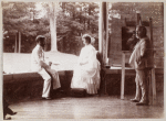 Spencer Trask, Katrina Trask, Eastman Johnson making a study for portrait of Katrina