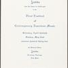 Invitation, First Festival of Contemporary American Music, 1932