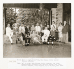 1962. Back row: Hyde Solomon, Arthur Anderson, Tom Filer, Galway Kinnell, Rosemarie Beck, Sheppard Rifkin, Jack Adler, Patricia Mangione, Jerry Mangione, Sylvia Berkman, Leon Hartl. Front row: David Reck, Midi Garth, Gordon Binkerd, William Meredith.