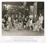 1963: Back row: Raymond Toloczko, Harvena Richter, Lawrence Calcagno, Edwin Burrows, Paul Tschinkel, Stephen Sandy, Irving Malin, Robert Sward, Paul Griffith, Jerry Mangione. Front row: Edith Kern, Helena Frost, Jean Starr Untermeyer, Ethel Griffith, Dika Newlin, Patricia Mangione.