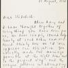 Letter of Newton Arvin to Elizabeth Ames, August 21, 1932