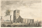 An original sketch of the ruins of Trinity Church N. York -- taken by an English officer in the Revolution