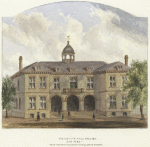 The old city hall, Wall St. Built 1699. From the original drawing by David Grimm.