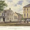 The corner of Broadway & Courtland St., 1848. Alderman Bogert's bakery. Manasseh Salter's store.