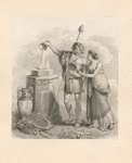 Male and female classical figures possibly engaged in ritual offering
