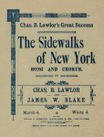 The sidewalks of New York : song and chorus