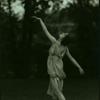 Irma Duncan dancing in a garden