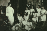 Isadora Duncan with young students