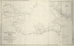 Map of the west coast of Africa: comprising Guinea, and the British possessions at Sierra Leone, on the Gambia and the Gold Coast, together with the countries within the courses of the rivers Senegal, Gambia, & Kowara