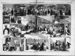 The Victualling Department of the Metropolitan Hotel, Broadway, New York, Showing the Preparation of Food for the [?] of the Entertainment, From the Market to the Dining Room