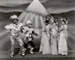 Bill "Bojangles" Robinson, Freddie Robinson, Rosetta LeNoire, Gwendolyn Reyde, and Frances Brook in the stage production The Hot Mikado