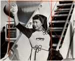 Anna May Wong arriving in New York in connection with Universal's film