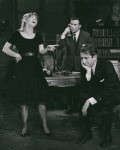 Julie Harris, William Shatner, and Fritz Weaver in the stage production A Shot in the Dark.