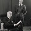 Melvyn Douglas and Arthur Hill in the stage production The Gang's All Here