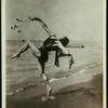 Andreas Pavley in a Grecian dance, posed on a beach, no. 12