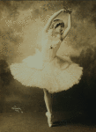 Anna Pavlova, costumed as The dying swan