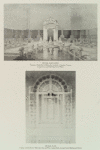 Fountain at south end of mall (detail elevation & detail plan)