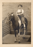 Alfred Kazin as a small boy on a pony