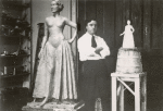 Lachaise with his sculptures of Hildegarde Watson