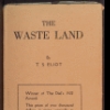 The waste land, (dust jacket)