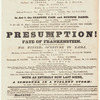 This evening, Friday, July 20th, 1827, will be presented (first time this season) the comick opera of Love in a village
