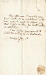 Autograph letter unsigned to Mary Hays, 18 January 1796