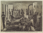 New York City—Sanitary Precautions against a Smallpox Edpidemic—An Inspector of the Board of Health Vaccinating Tramps in a Station House