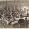 The steel manufactures of Sheffield: the 'hull' or workshop, of the razor-grinder. With the use of the fan