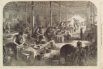The steel manufactures of Sheffield: the 'hull' or workshop, of the razor-grinder. With the use of the fan