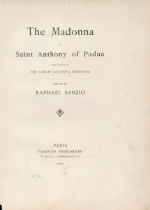 The madonna of Saint Anthony of Padua,