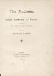 The madonna of Saint Anthony of Padua,