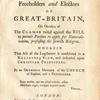 An Earnest and Serious address to the freeholders and electors of Great-Britain