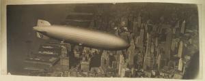 Photograph of the air ship Hindenburg over New York City