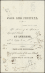 Invitation of Fair and Festival, July 26, 1866