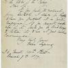 Emma Lazarus correspondence. (March 7, 1877)