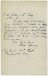 Emma Lazarus correspondence. (March 7, 1877)