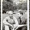 Frank Thompson with friend in world War II army uniform