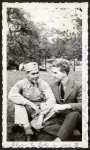Frank Thompson with friend in world War II army uniform