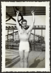 Frank Thompson on rings at Coney Island