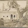 Gunston Hall with repair work to roof