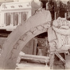 Plaster models : the Fifth Avenue facade, a section of an arch decorated with oak leaves, a volute and a console